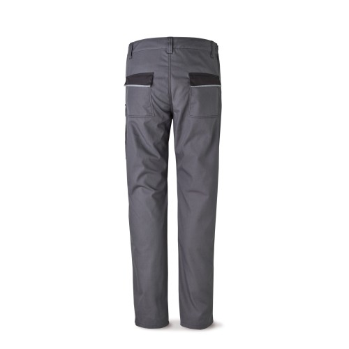 588PCGNE Pantalón CANVAS gris/negro poliéster/algodón 245 g. Multibolsillos